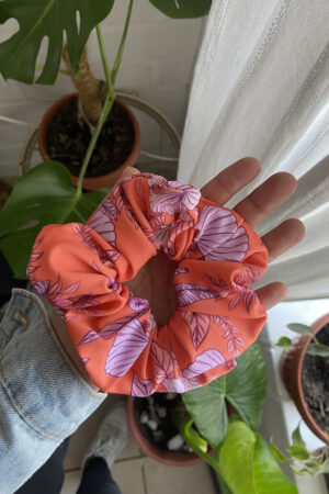 Scrunchie Damasco Floreado