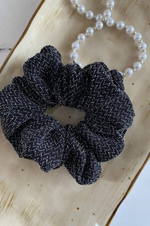 Scrunchie Negro Brillos
