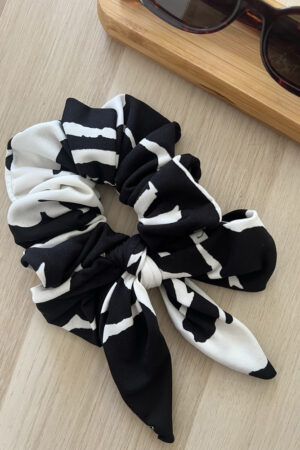 Coleta Con Lazo Negro Blanco